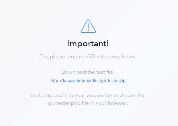 Important! - GD library