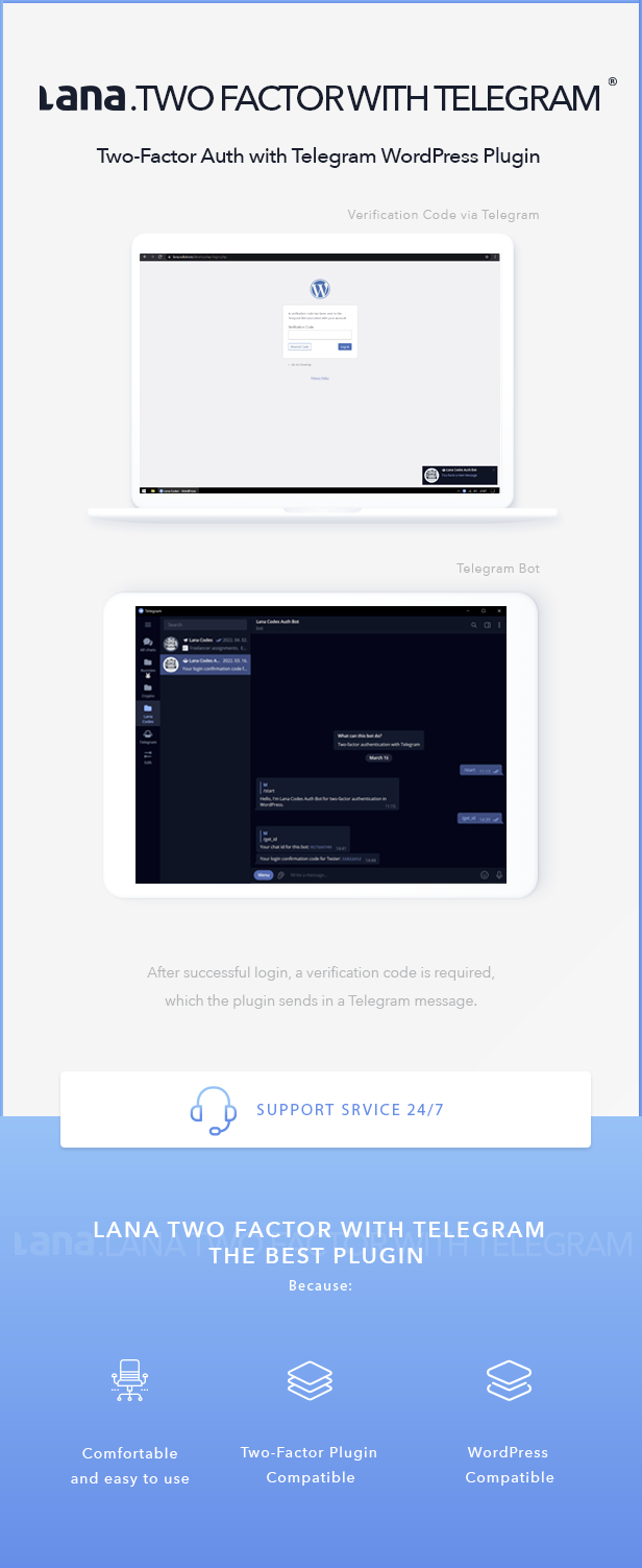 Lana Dua Faktor dengan Telegram